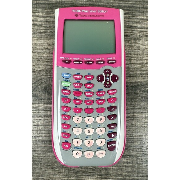 Texas Instruments Ti-84 Plus Silver Edition Graphing Calculator Pink w/ Cover - Picture 1 of 7